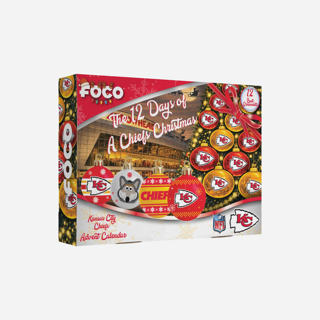 Kansas City Chiefs Ornament Set Advent Calendar FOCO - FOCO.com
