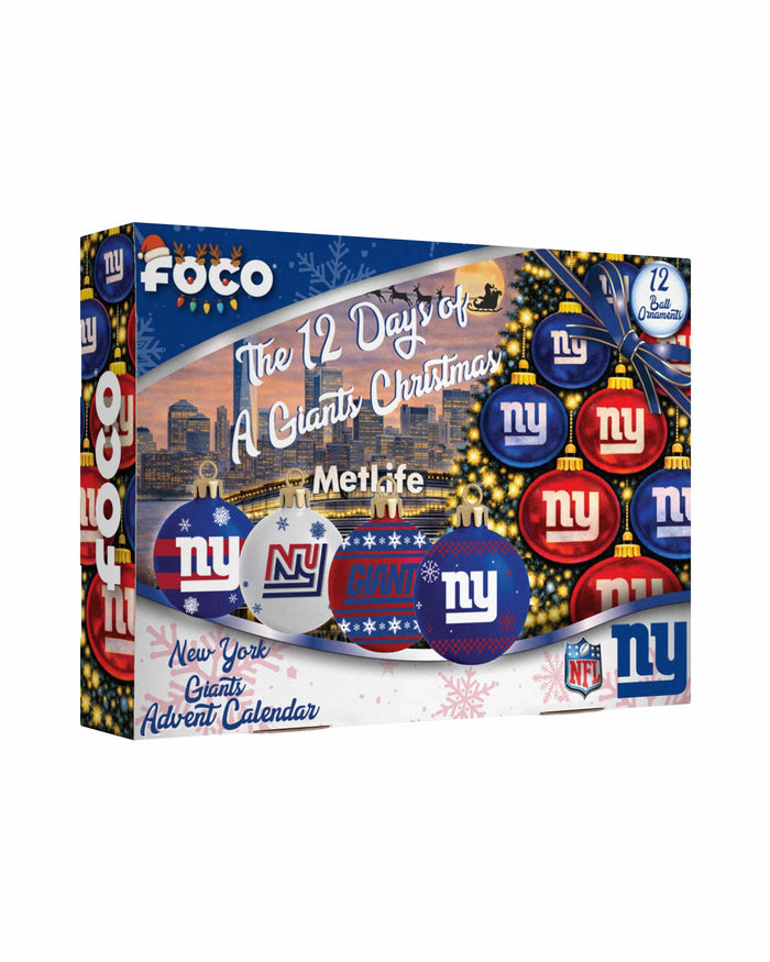 New York Giants Ornament Set Advent Calendar FOCO - FOCO.com