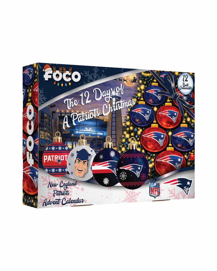 New England Patriots Ornament Set Advent Calendar FOCO - FOCO.com