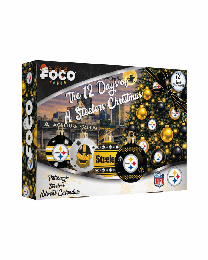 Pittsburgh Steelers Ornament Set Advent Calendar FOCO - FOCO.com