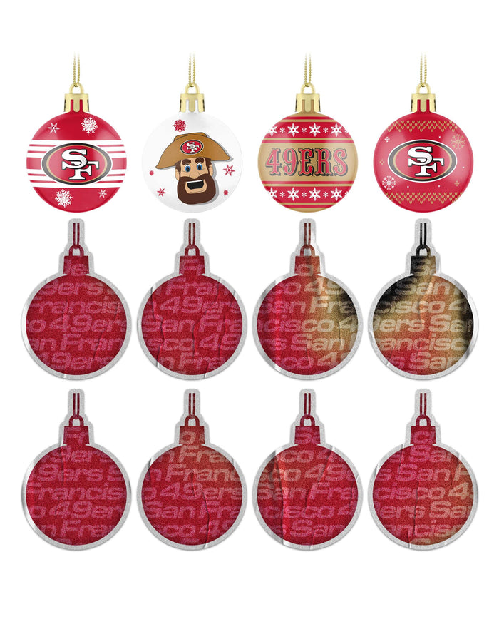 San Francisco 49ers Ornament Set Advent Calendar FOCO - FOCO.com