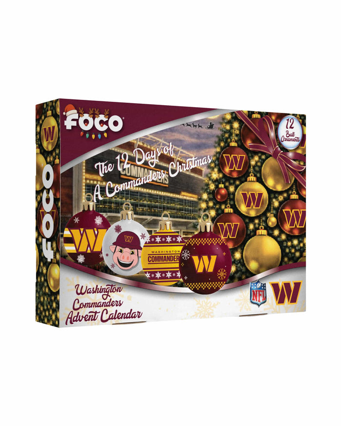 Washington Commanders Ornament Set Advent Calendar FOCO - FOCO.com