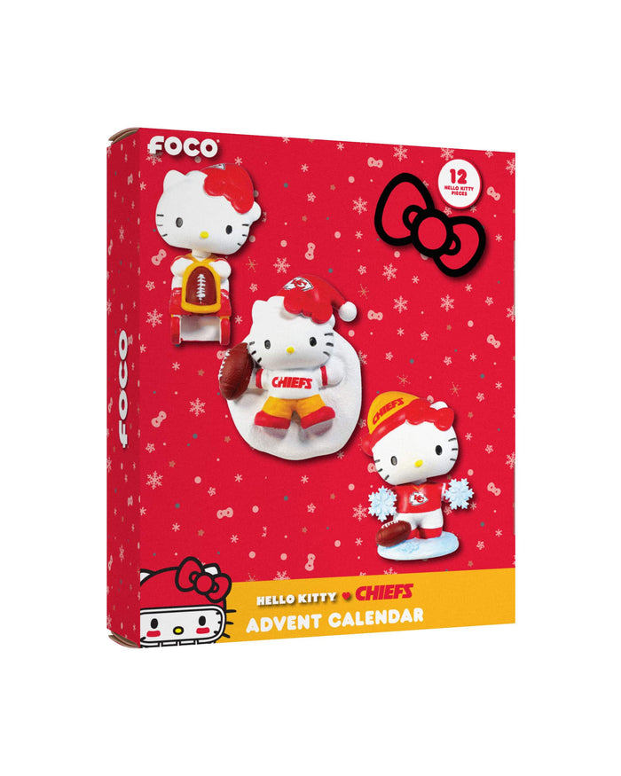 Kansas City Chiefs Hello Kitty® Bobblehead Advent Calendar FOCO - FOCO.com