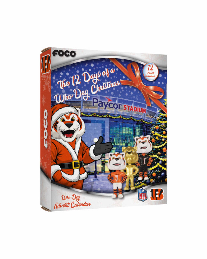 Cincinnati Bengals Mascot Bobblehead Advent Calendar FOCO - FOCO.com