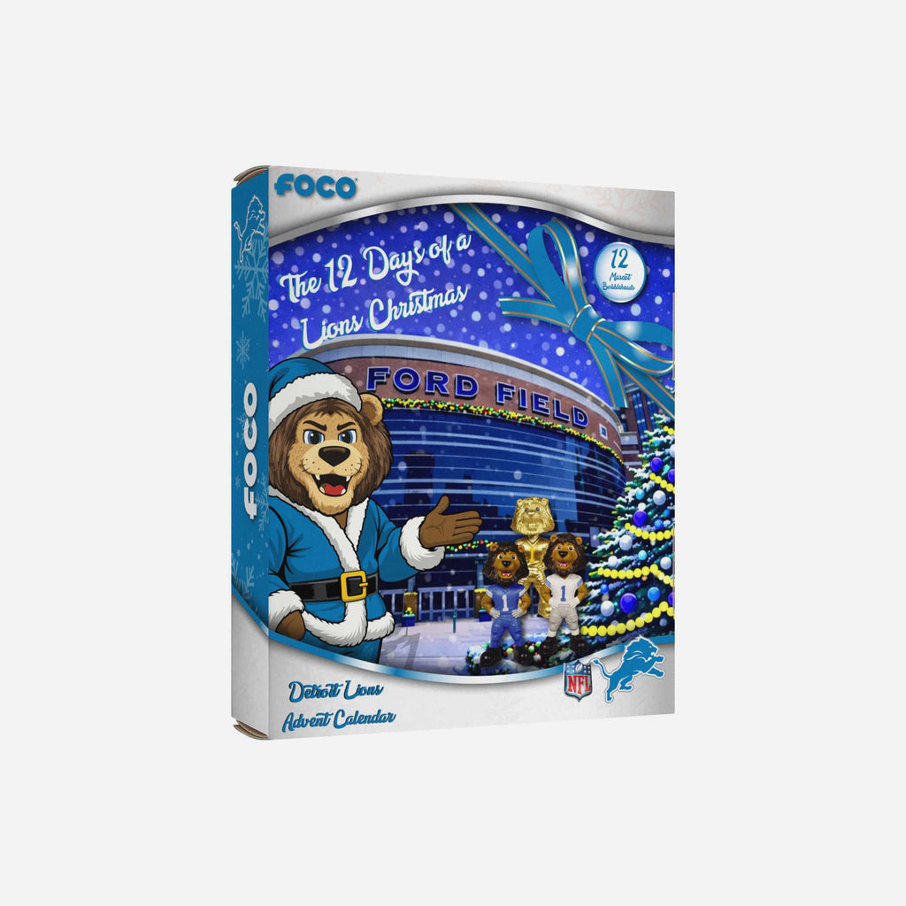 Detroit Lions Mascot Bobblehead Advent Calendar FOCO - FOCO.com