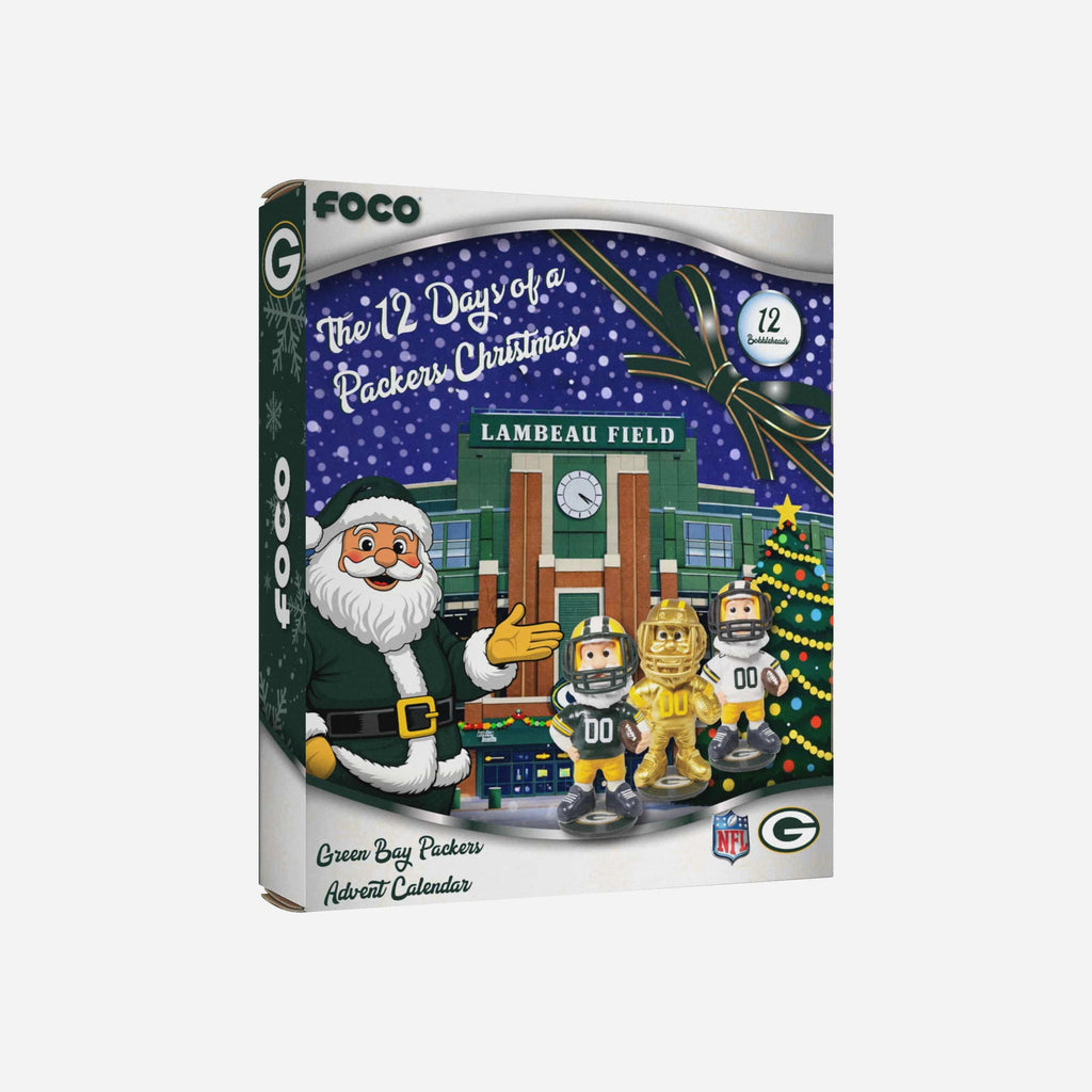 Green Bay Packers Mascot Bobblehead Advent Calendar FOCO - FOCO.com