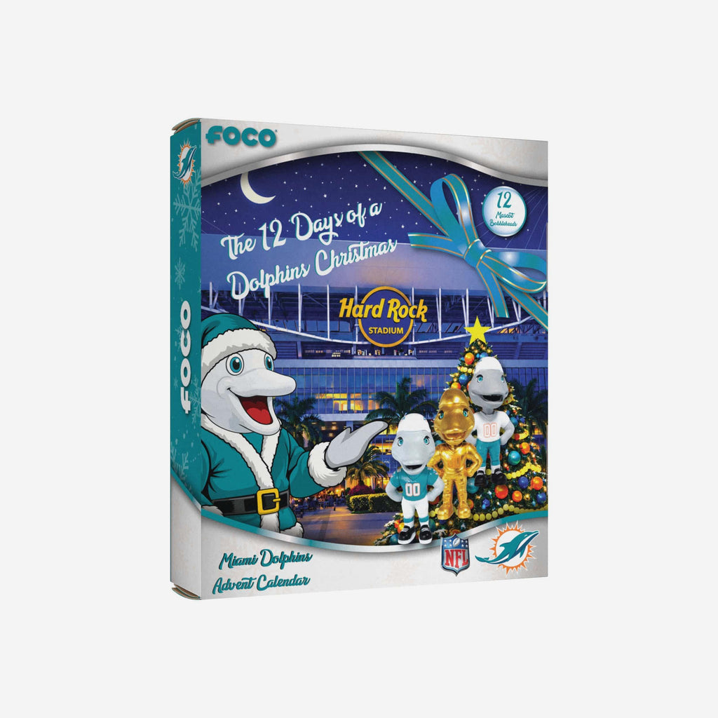 Miami Dolphins Mascot Bobblehead Advent Calendar FOCO - FOCO.com