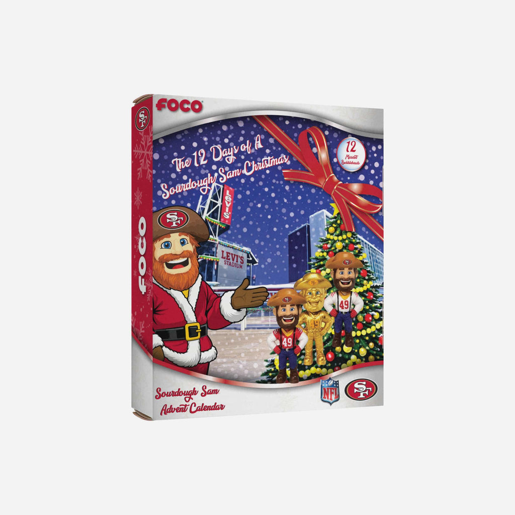 San Francisco 49ers Mascot Bobblehead Advent Calendar FOCO - FOCO.com
