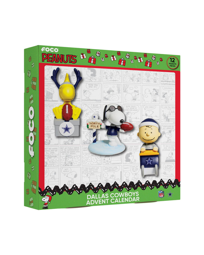 Dallas Cowboys Peanuts Bobblehead Advent Calendar FOCO - FOCO.com