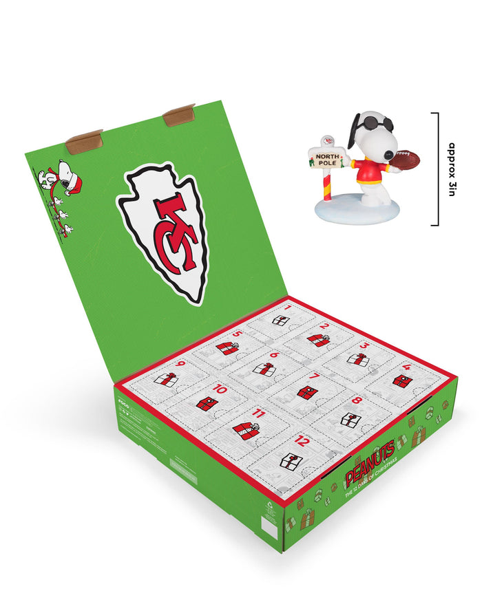 Kansas City Chiefs Peanuts Bobblehead Advent Calendar FOCO - FOCO.com