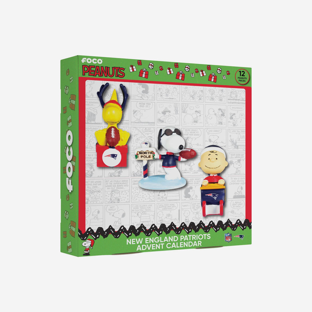 New England Patriots Peanuts Bobblehead Advent Calendar FOCO - FOCO.com