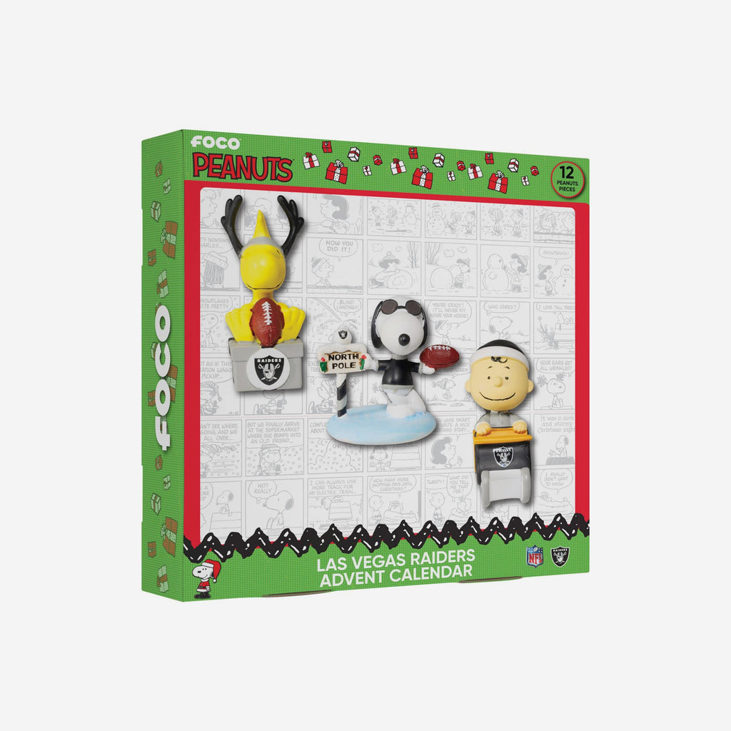 Las Vegas Raiders Peanuts Bobblehead Advent Calendar FOCO - FOCO.com