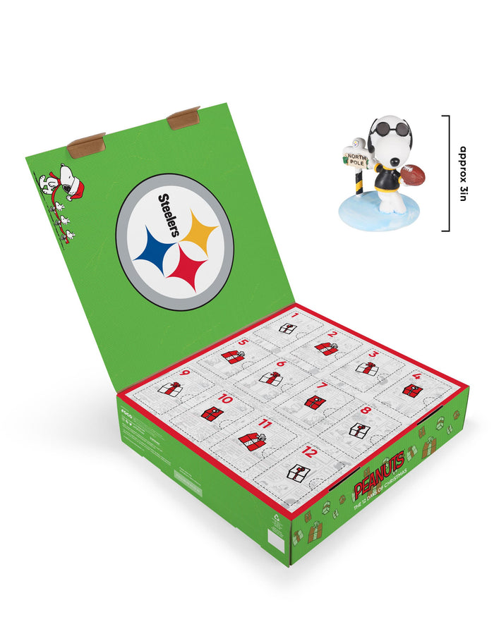 Pittsburgh Steelers Peanuts Bobblehead Advent Calendar FOCO - FOCO.com