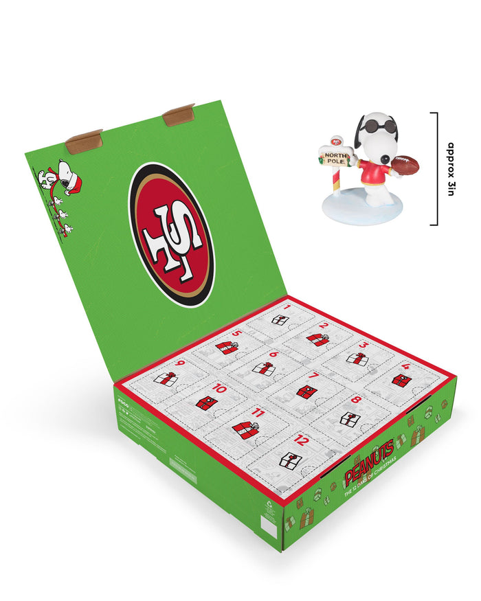 San Francisco 49ers Peanuts Bobblehead Advent Calendar FOCO - FOCO.com