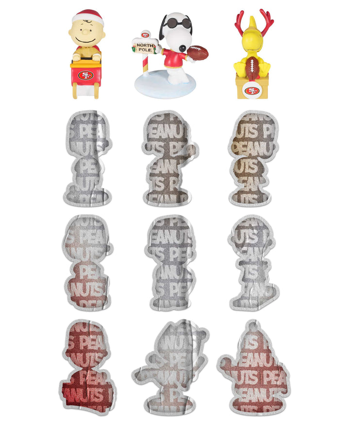 San Francisco 49ers Peanuts Bobblehead Advent Calendar FOCO - FOCO.com