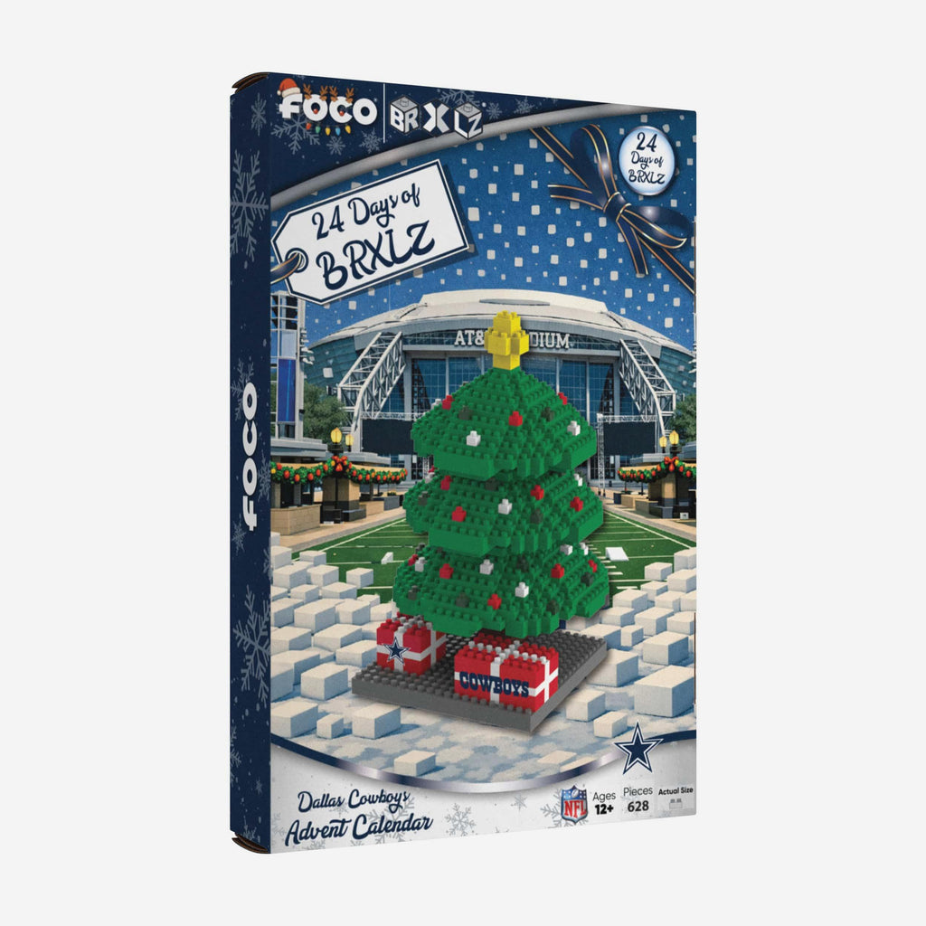 Dallas Cowboys BRXLZ Tree Advent Calendar FOCO - FOCO.com