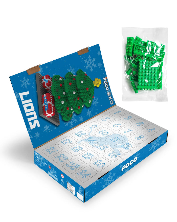 Detroit Lions BRXLZ Tree Advent Calendar FOCO - FOCO.com