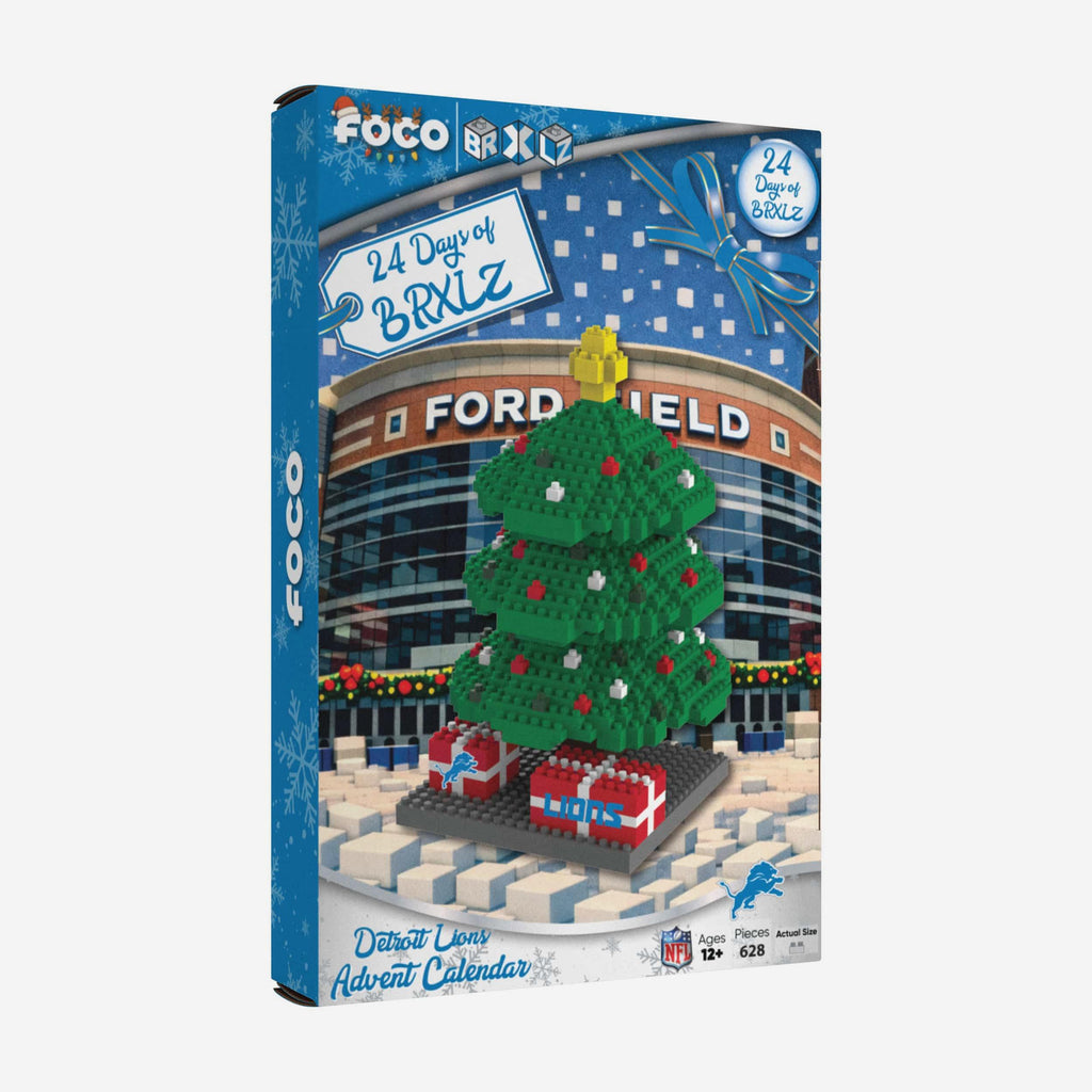 Detroit Lions BRXLZ Tree Advent Calendar FOCO - FOCO.com