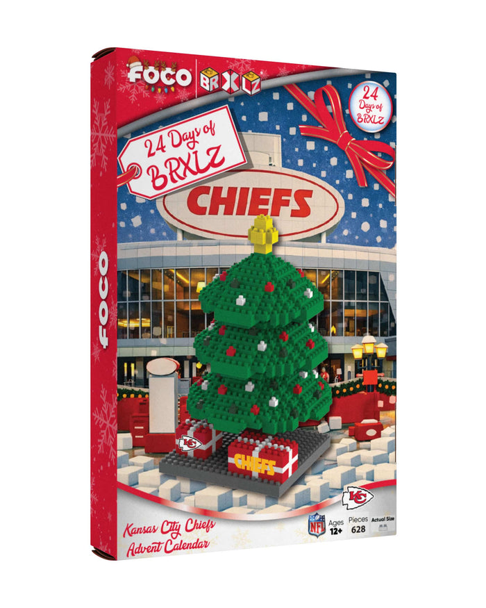 Kansas City Chiefs BRXLZ Tree Advent Calendar FOCO - FOCO.com