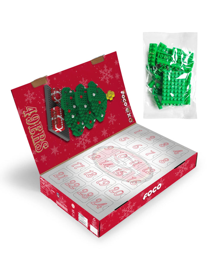San Francisco 49ers BRXLZ Tree Advent Calendar FOCO - FOCO.com