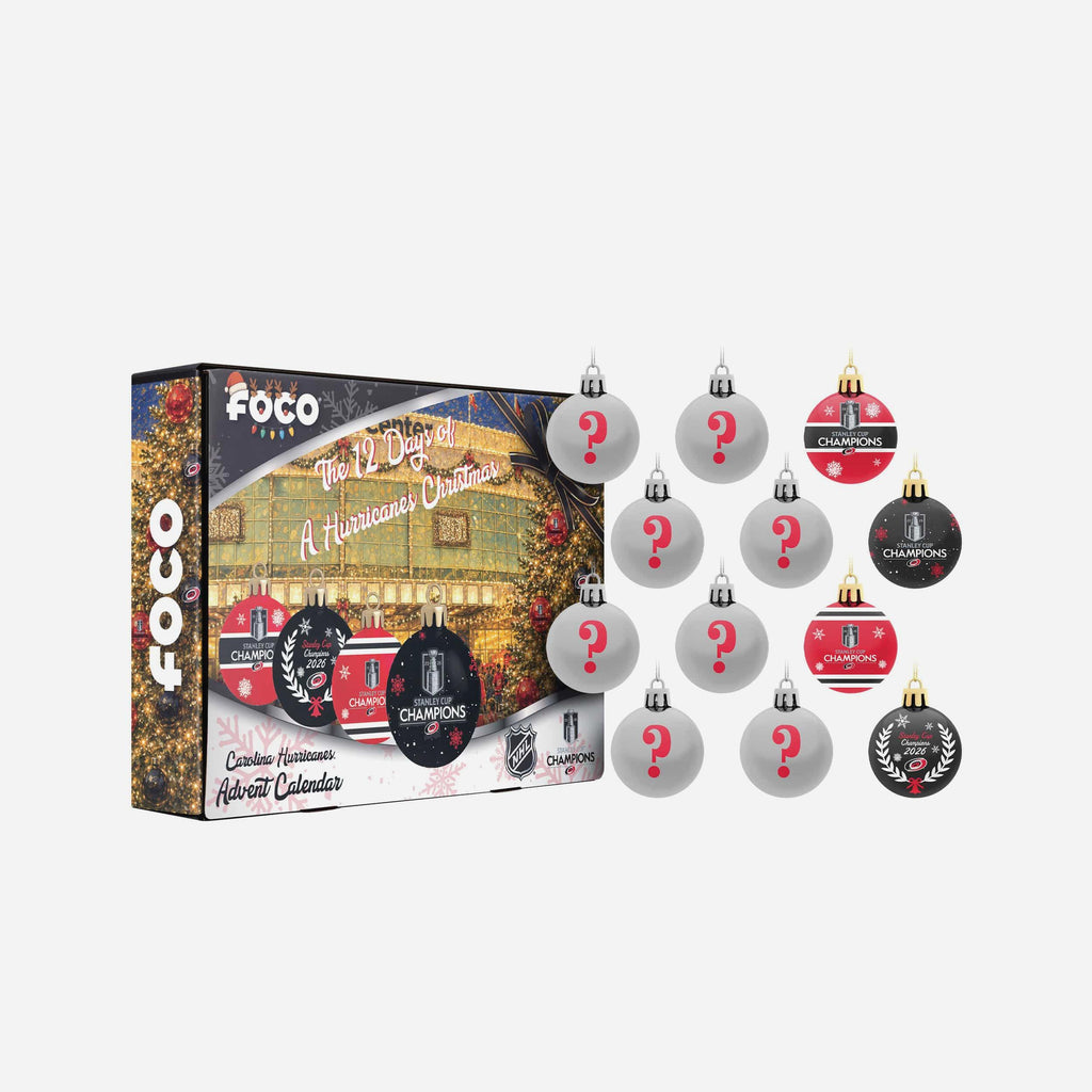 Carolina Hurricanes 2026 Stanley Cup Champions Ball Advent Calendar FOCO - FOCO.com