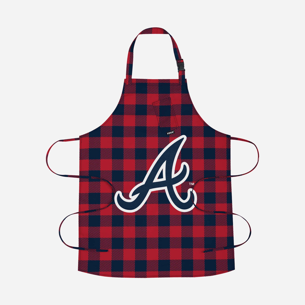 Atlanta Braves Plaid Apron FOCO - FOCO.com