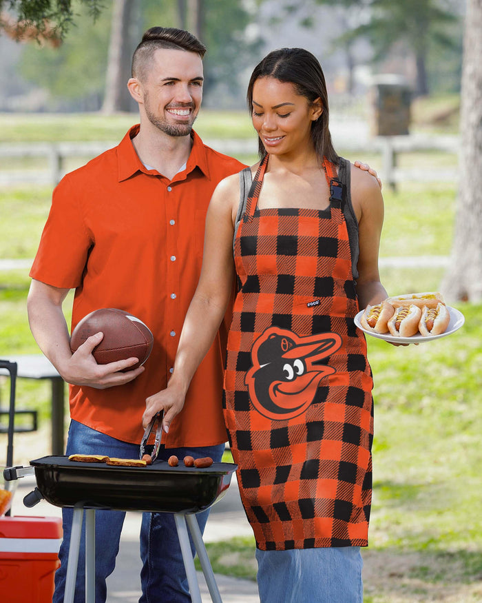 Baltimore Orioles Plaid Apron FOCO - FOCO.com