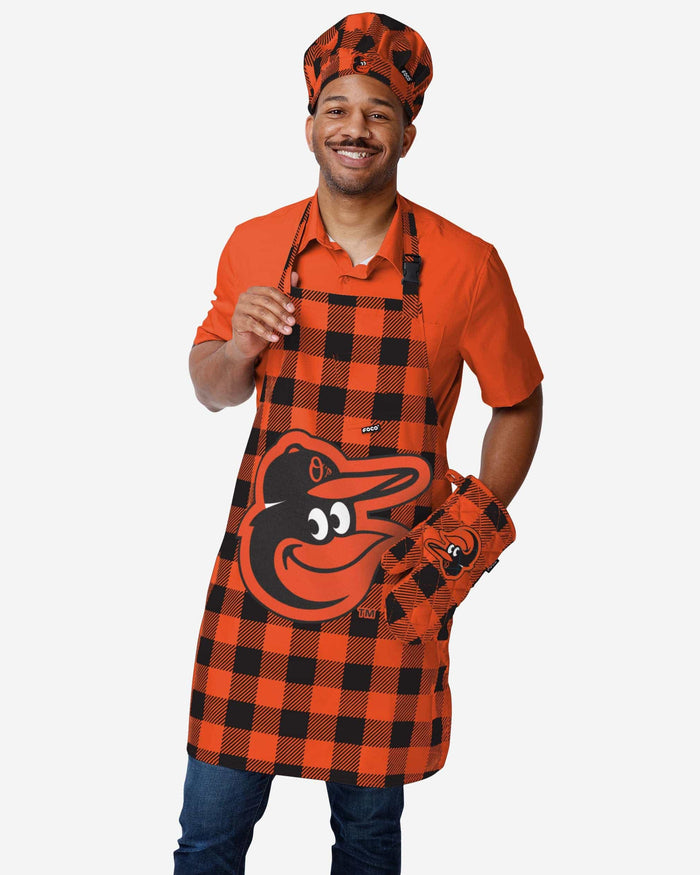 Baltimore Orioles Plaid Apron FOCO - FOCO.com