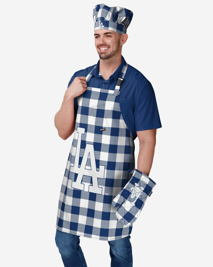 Los Angeles Dodgers Plaid Apron FOCO - FOCO.com