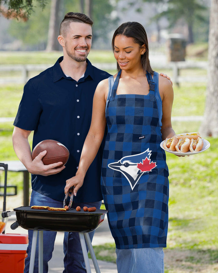 Toronto Blue Jays Plaid Apron FOCO - FOCO.com