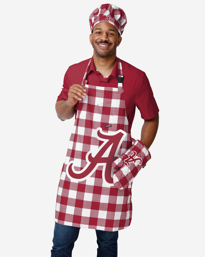 Alabama Crimson Tide Plaid Apron FOCO - FOCO.com