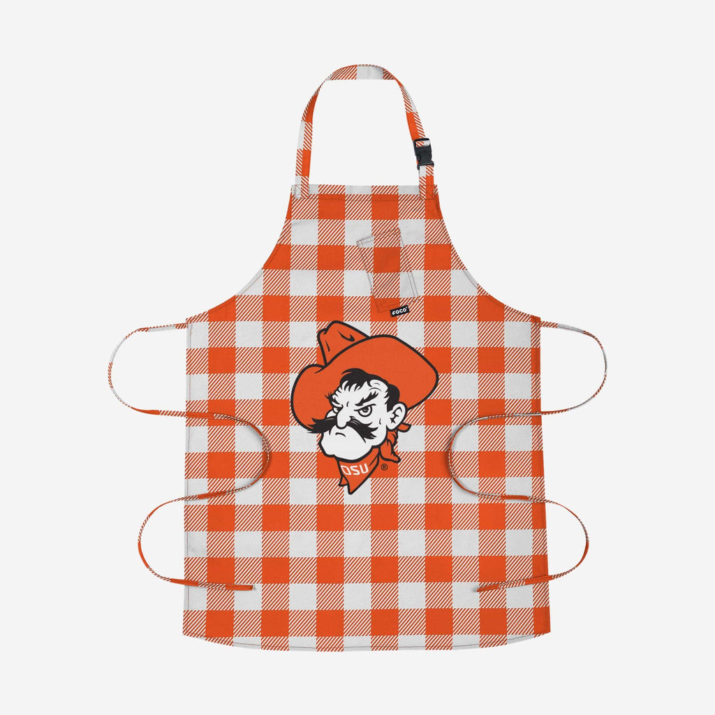 Oklahoma State Cowboys Plaid Apron FOCO - FOCO.com