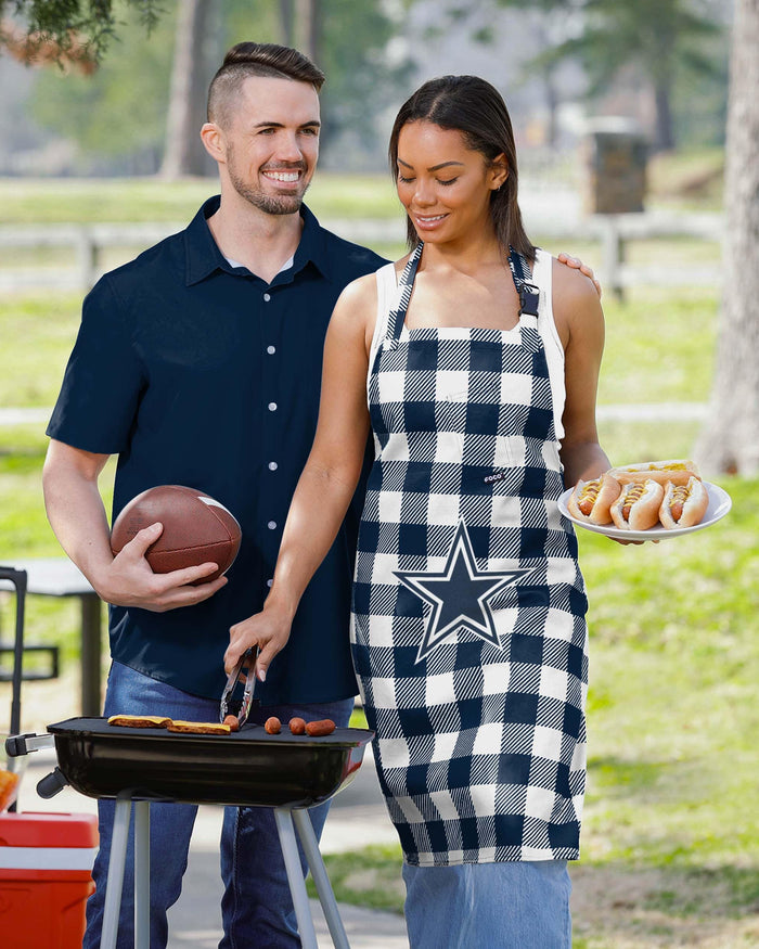 Dallas Cowboys Plaid Apron FOCO - FOCO.com