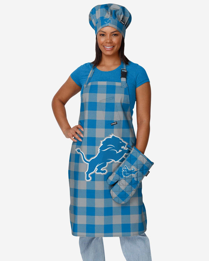 Detroit Lions Plaid Apron FOCO - FOCO.com