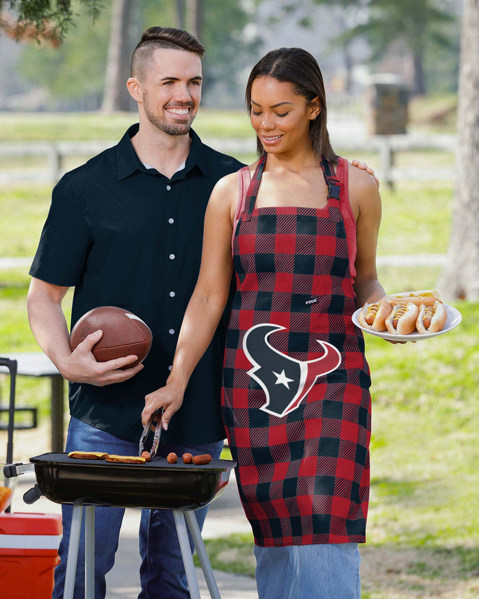 Houston Texans Plaid Apron FOCO - FOCO.com