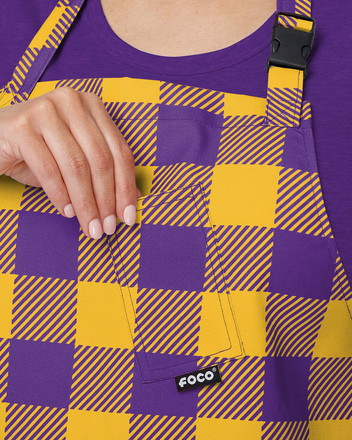 Minnesota Vikings Plaid Apron FOCO - FOCO.com