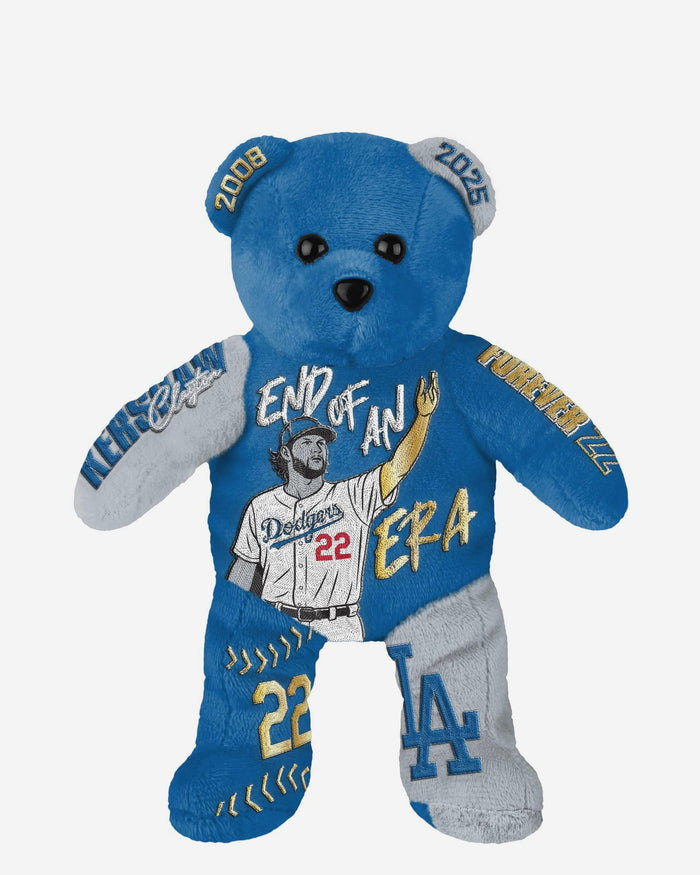 Clayton Kershaw Los Angeles Dodgers Retirement Team Beans Embroidered Player Bear FOCO - FOCO.com