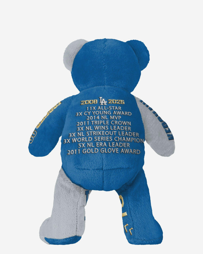 Clayton Kershaw Los Angeles Dodgers Retirement Team Beans Embroidered Player Bear FOCO - FOCO.com