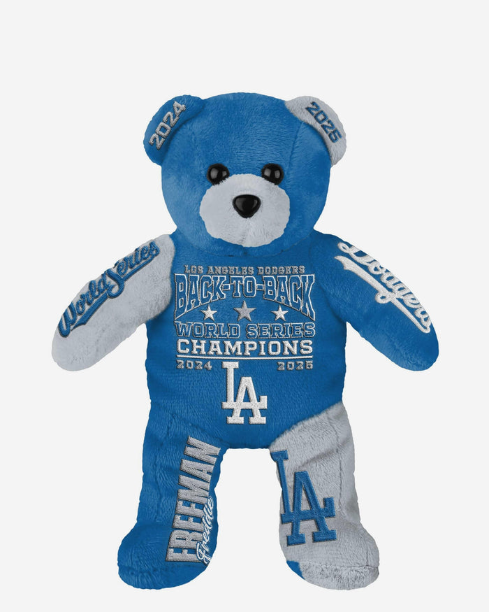 Freddie Freeman Los Angeles Dodgers 2025 Back To Back World Series Champions Player Embroidered Bear FOCO - FOCO.com
