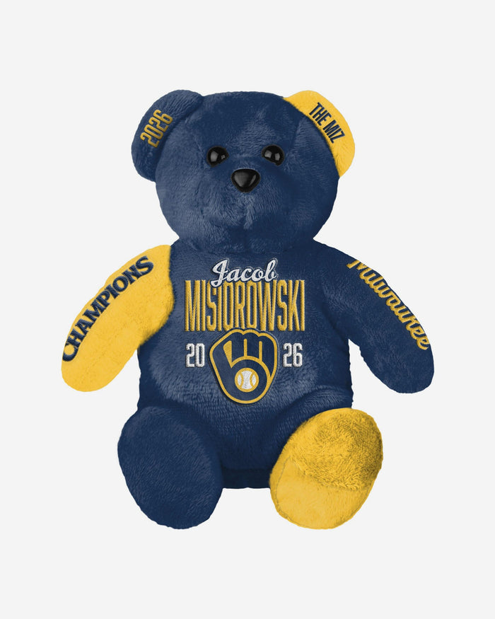 Jacob Misiorowski Milwaukee Brewers 2026 World Series Champions Player Embroidered Bear FOCO - FOCO.com