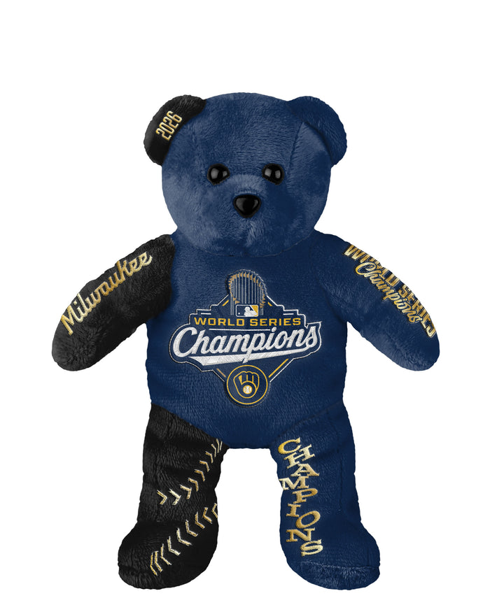 Milwaukee Brewers 2026 World Series Champions Team Embroidered Bear FOCO - FOCO.com