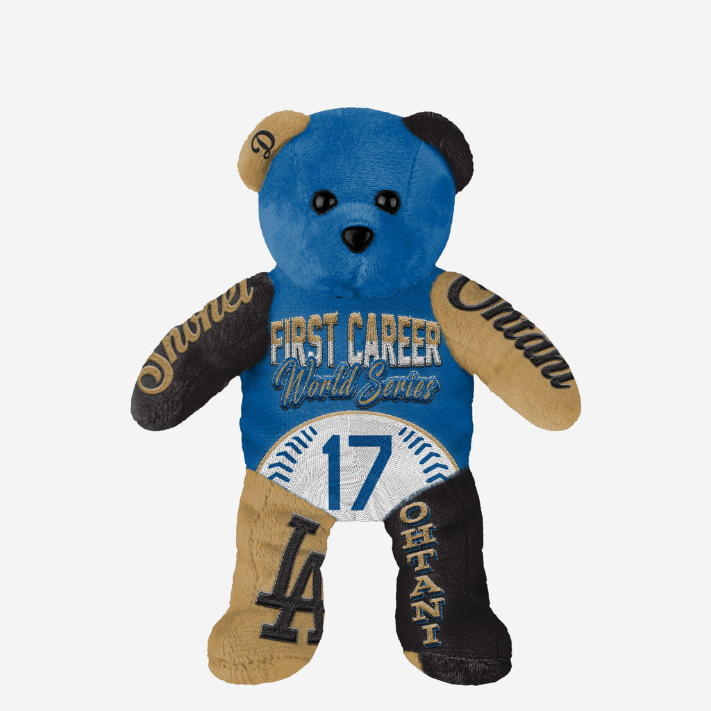 Shohei Ohtani Los Angeles Dodgers First Career World Series Team Beans Embroidered Player Bear FOCO - FOCO.com