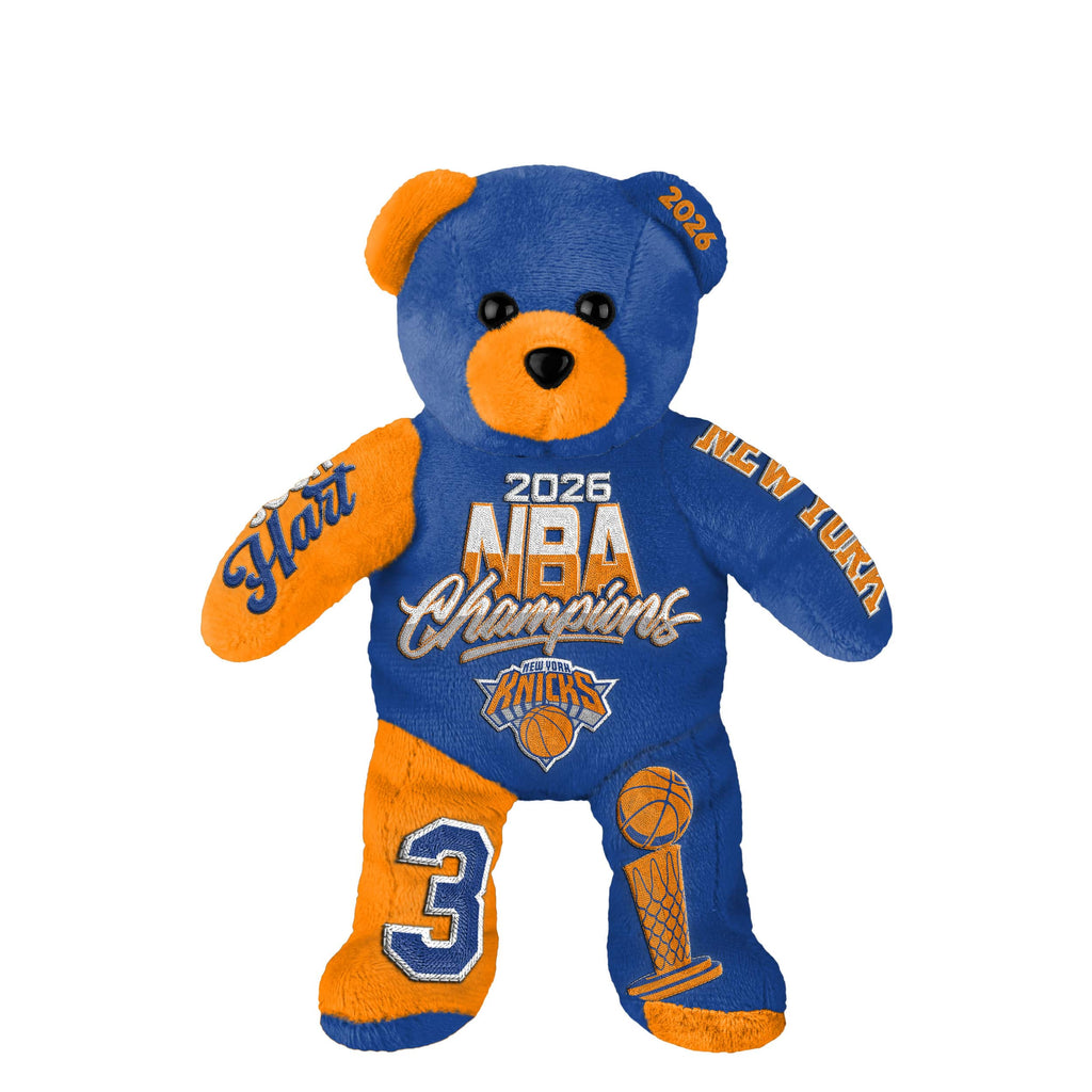 Josh Hart New York Knicks 2026 NBA Champions Team Beans Embroidered Player Bear FOCO - FOCO.com
