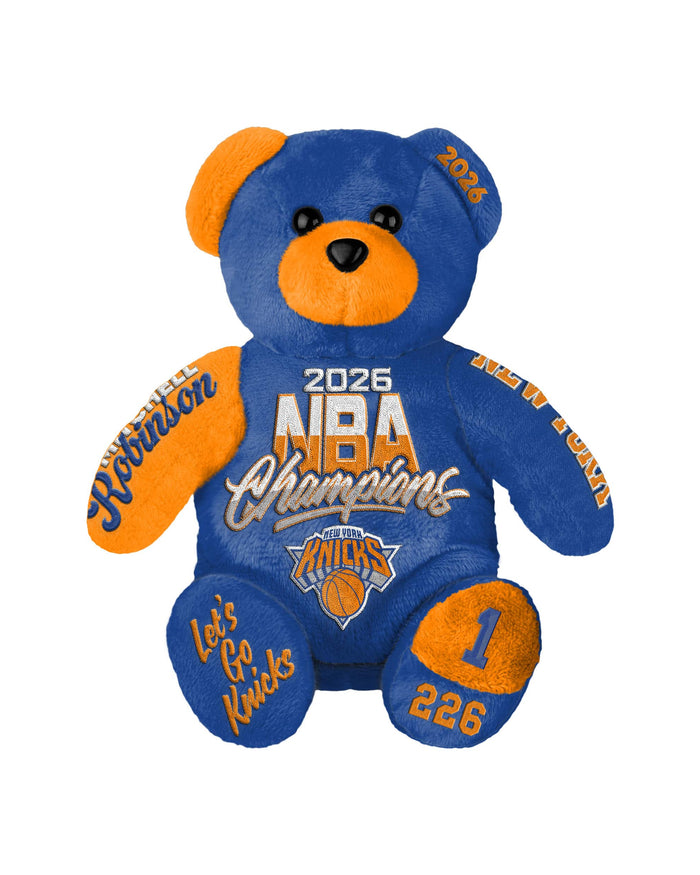 Mitchell Robinson New York Knicks 2026 NBA Champions Team Beans Embroidered Player Bear FOCO - FOCO.com