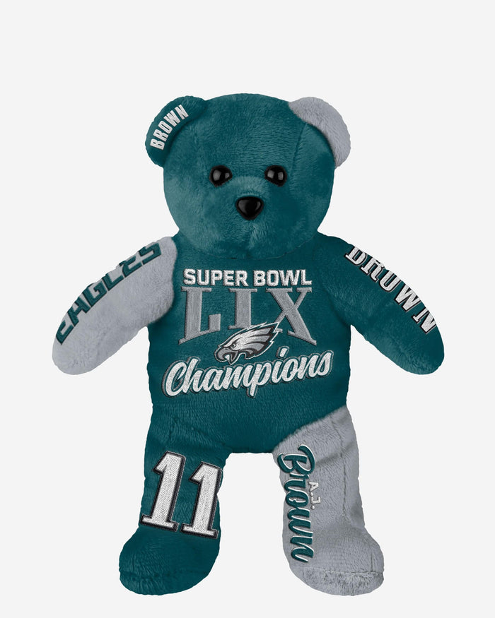 AJ Brown Philadelphia Eagles Super Bowl LIX Champions Team Beans Embroidered Player Bear FOCO - FOCO.com