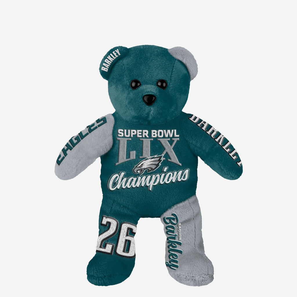 Saquon Barkley Philadelphia Eagles Super Bowl LIX Champions Team Beans Embroidered Player Bear FOCO - FOCO.com