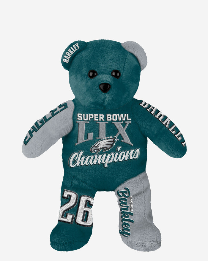 Saquon Barkley Philadelphia Eagles Super Bowl LIX Champions Team Beans Embroidered Player Bear FOCO - FOCO.com