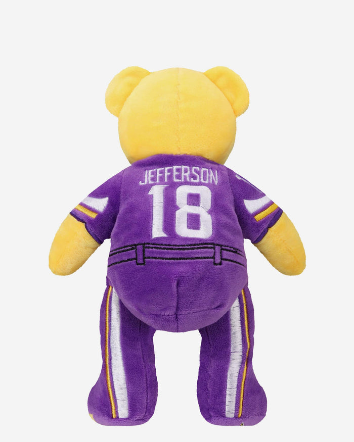 Justin Jefferson Minnesota Vikings Home Uniform Team Beans Embroidered Player Bear FOCO - FOCO.com