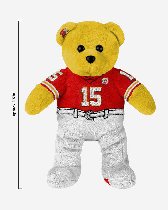 Patrick Mahomes Kansas City Chiefs 3x Super Bowl LVIII Champions Team Beans Embroidered Player Bear FOCO - FOCO.com