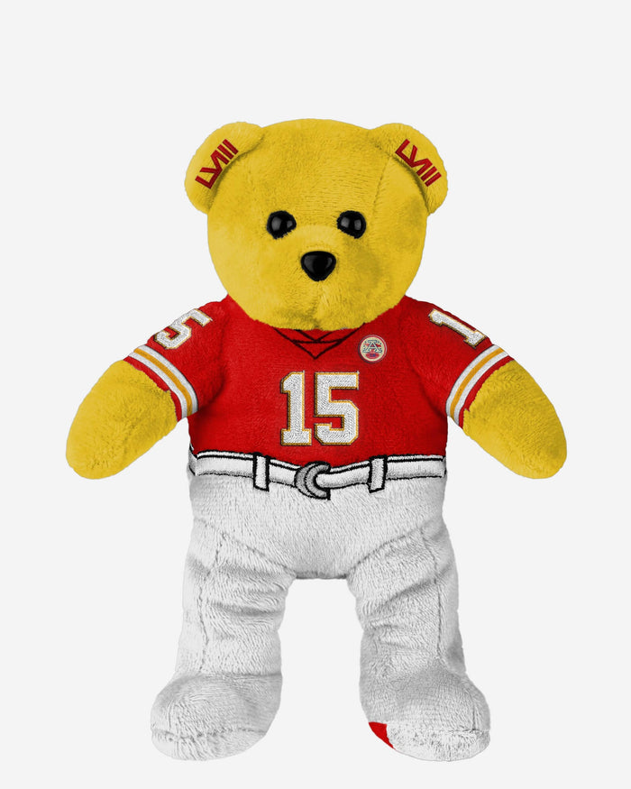 Patrick Mahomes Kansas City Chiefs Super Bowl LVIII Champions Team Beans Embroidered Player Bear FOCO - FOCO.com